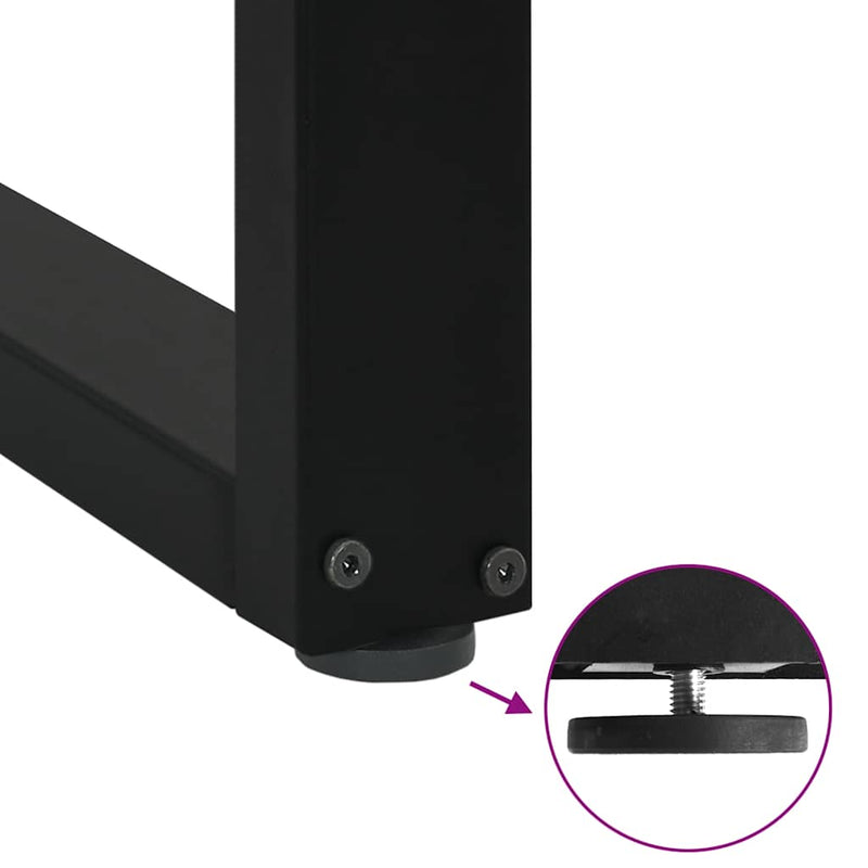 Coffee Table Legs U-Shaped 2 pcs Black 80x(72-73) cm Steel Payday Deals