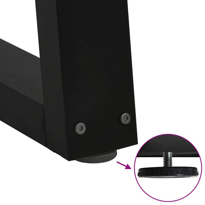 Coffee Table Legs V-Shape 2 pcs Black 60x(72-73) cm Steel Payday Deals