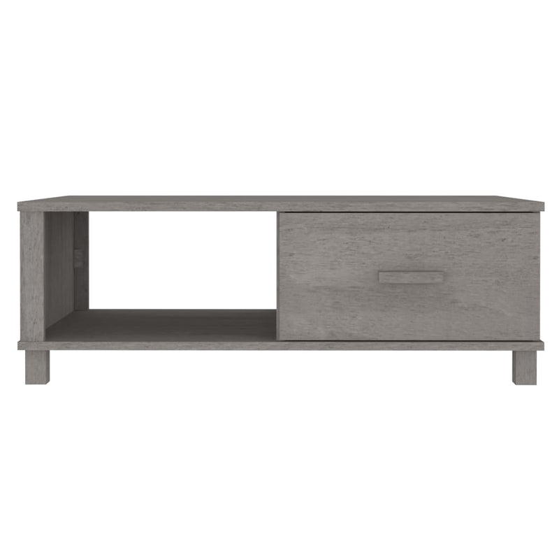 Coffee Table Light Grey 100x55x35 cm Solid Wood Pine Payday Deals