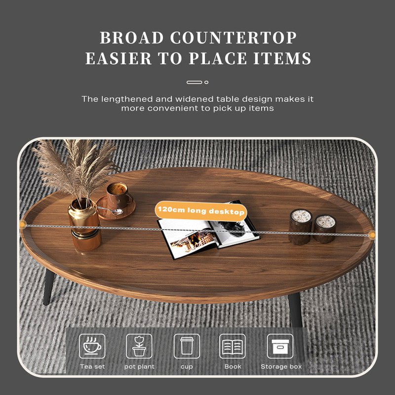 Coffee Table Living Room Accent Oval Table Contemporary Style Leisure Tea Table Payday Deals