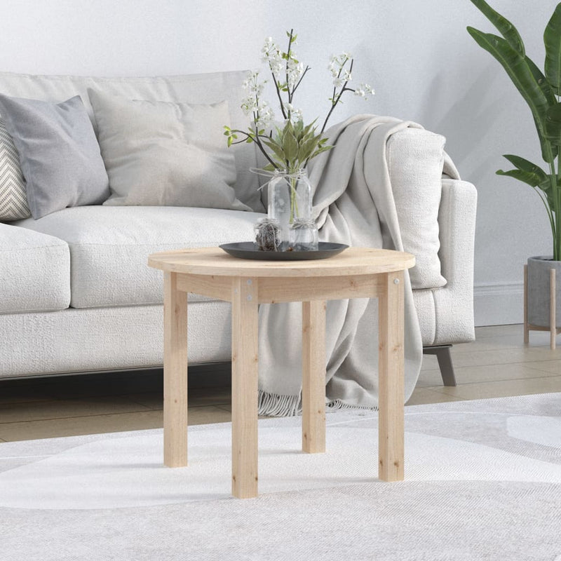 Coffee Table Ø 55x45 cm Solid Wood Pine Payday Deals
