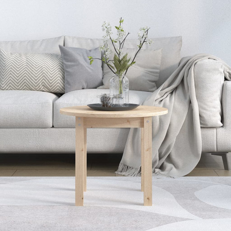 Coffee Table Ø 55x45 cm Solid Wood Pine Payday Deals