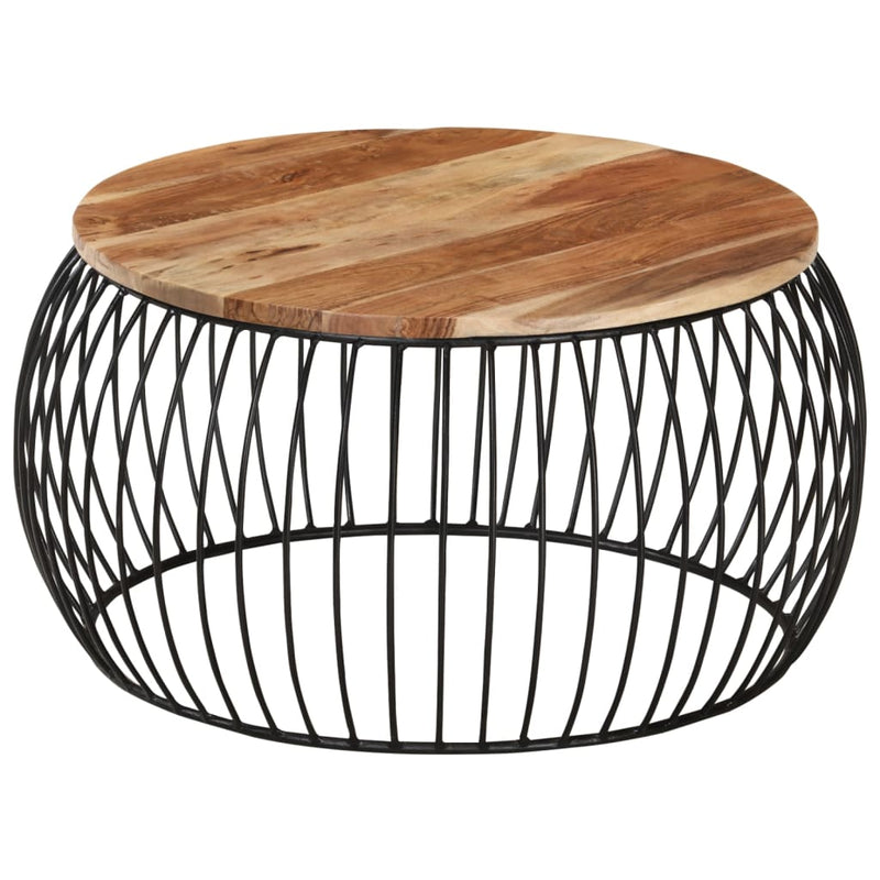 Coffee Table Ø68 cm Solid Acacia Wood Payday Deals