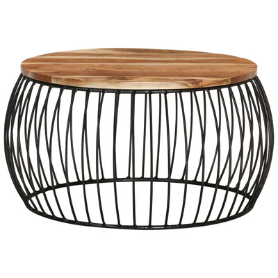 Coffee Table Ø68 cm Solid Acacia Wood Payday Deals