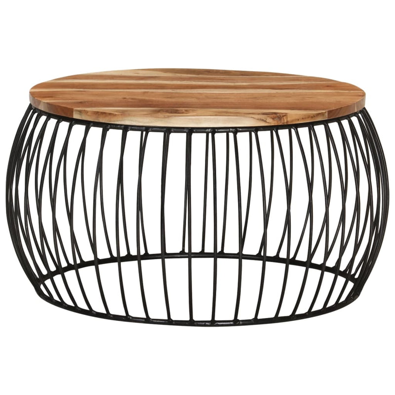 Coffee Table Ø68 cm Solid Acacia Wood Payday Deals