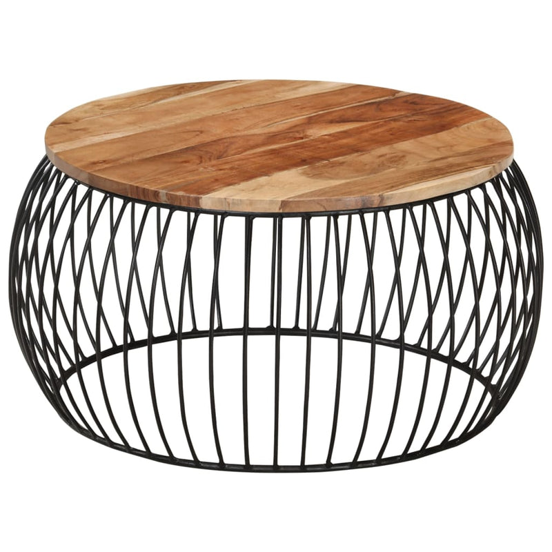 Coffee Table Ø68 cm Solid Acacia Wood Payday Deals