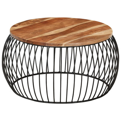 Coffee Table Ø68 cm Solid Acacia Wood Payday Deals