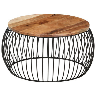 Coffee Table Ø68 cm Solid Acacia Wood Payday Deals