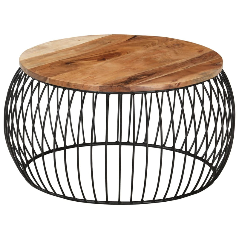 Coffee Table Ø68 cm Solid Acacia Wood Payday Deals
