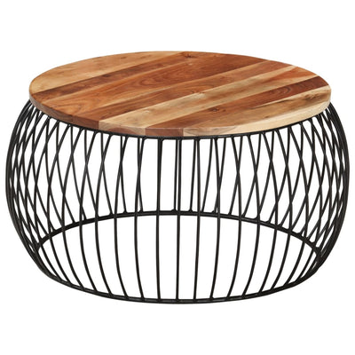 Coffee Table Ø68 cm Solid Acacia Wood Payday Deals