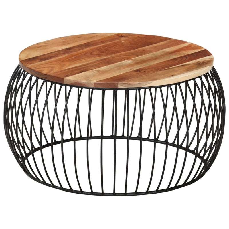 Coffee Table Ø68 cm Solid Acacia Wood Payday Deals