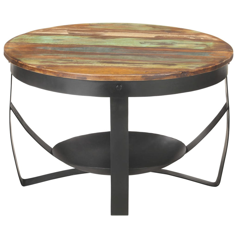 Coffee Table Ø68x43 cm Solid Reclaimed Wood Payday Deals