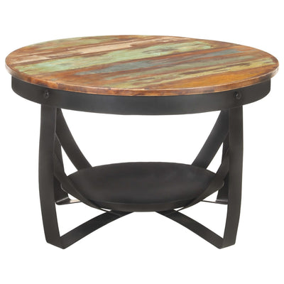 Coffee Table Ø68x43 cm Solid Reclaimed Wood Payday Deals