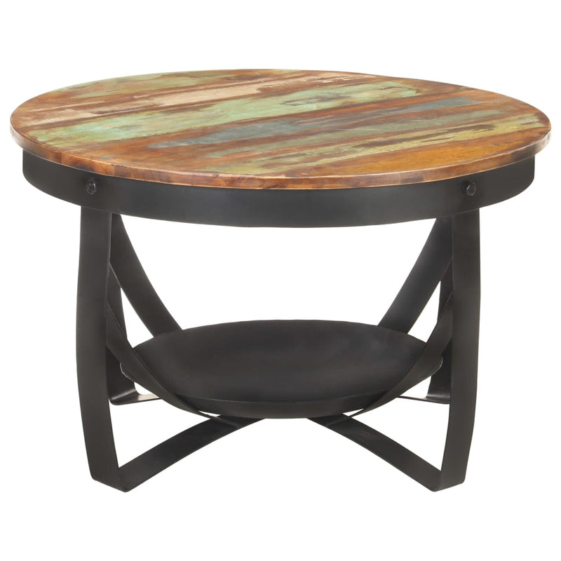 Coffee Table Ø68x43 cm Solid Reclaimed Wood Payday Deals