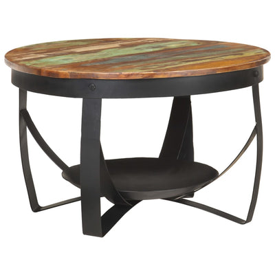 Coffee Table Ø68x43 cm Solid Reclaimed Wood Payday Deals
