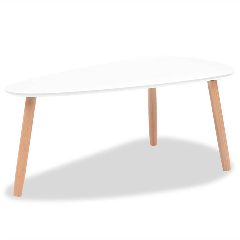 Coffee Table Set 2 Pieces Solid Pinewood White Payday Deals