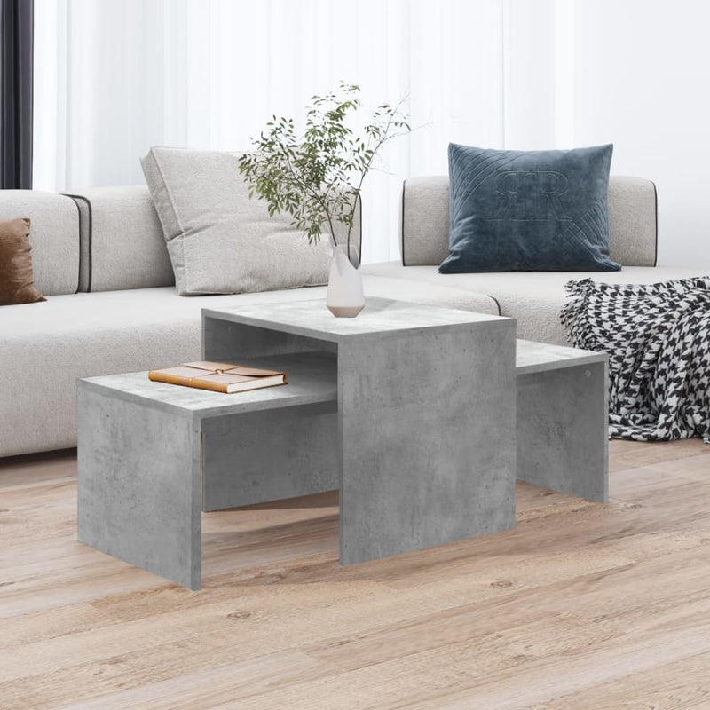 Coffee Table Set Concrete Grey 100x48x40 cm Engineered Wood Payday Deals