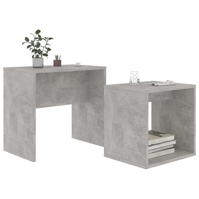 Coffee Table Set Concrete Grey 48x30x45 cm Engineered Wood Payday Deals