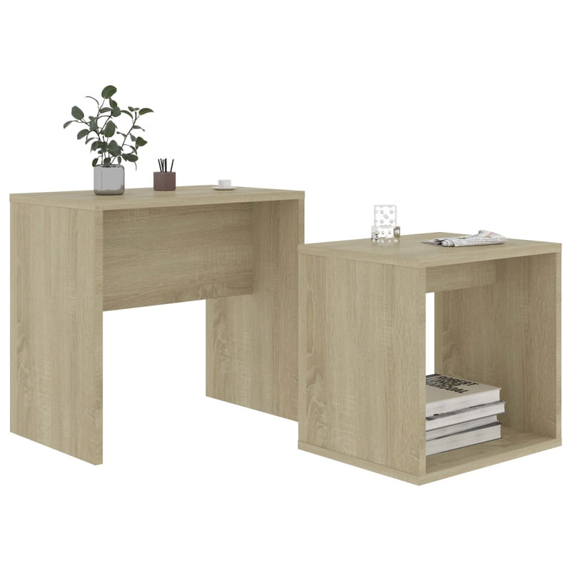 Coffee Table Set Sonoma Oak 48x30x45 cm Engineered Wood Payday Deals
