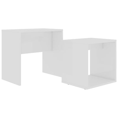Coffee Table Set White 48x30x45 cm Engineered Wood Payday Deals