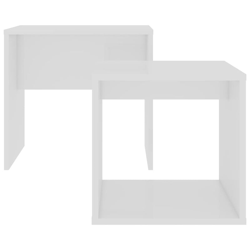 Coffee Table Set White 48x30x45 cm Engineered Wood Payday Deals