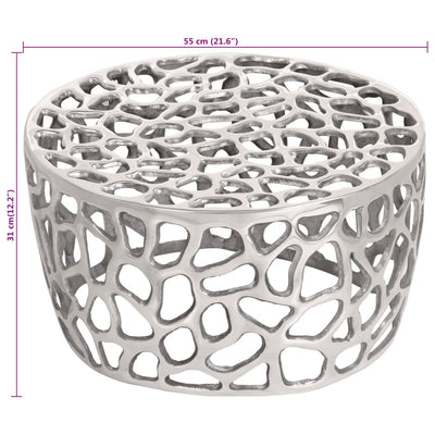 Coffee Table Silver Ø55x31 cm Aluminium Payday Deals