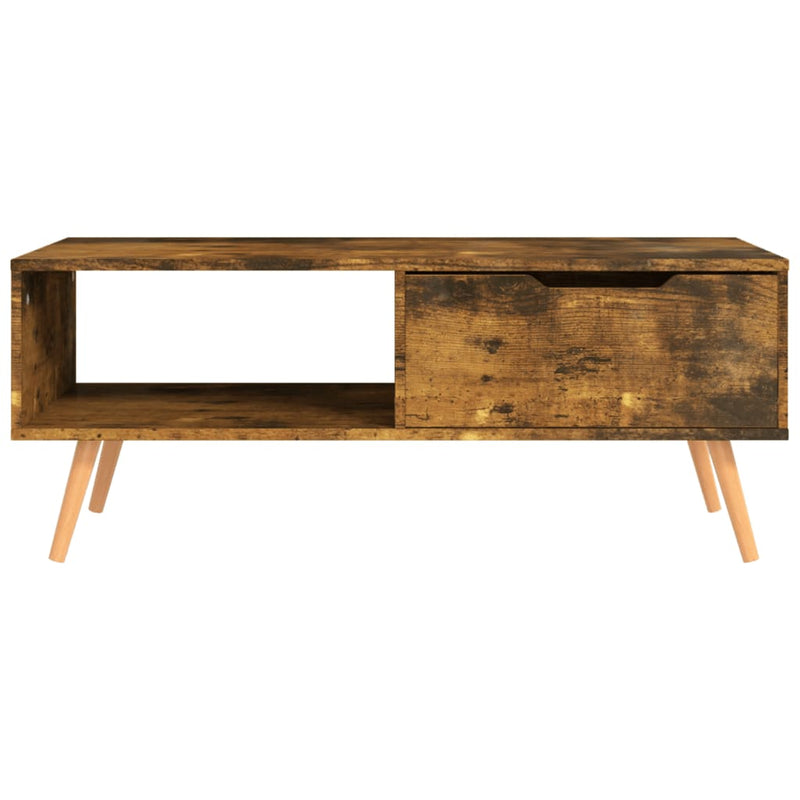 Coffee Table Smoked Oak 100x49.5x43 cm Engineered Wood Payday Deals