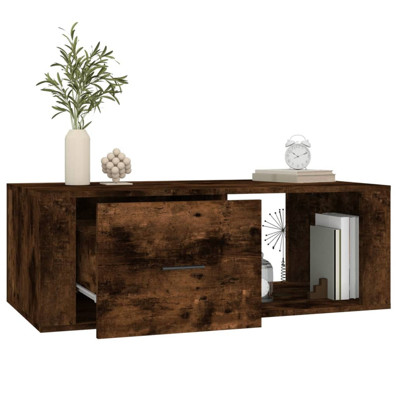 Coffee Table Smoked Oak 100x50.5x35 cm Engineered Wood Payday Deals