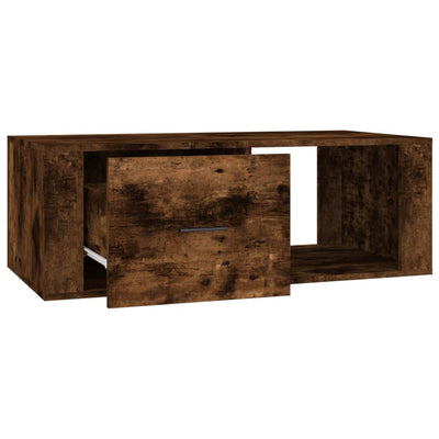 Coffee Table Smoked Oak 100x50.5x35 cm Engineered Wood Payday Deals