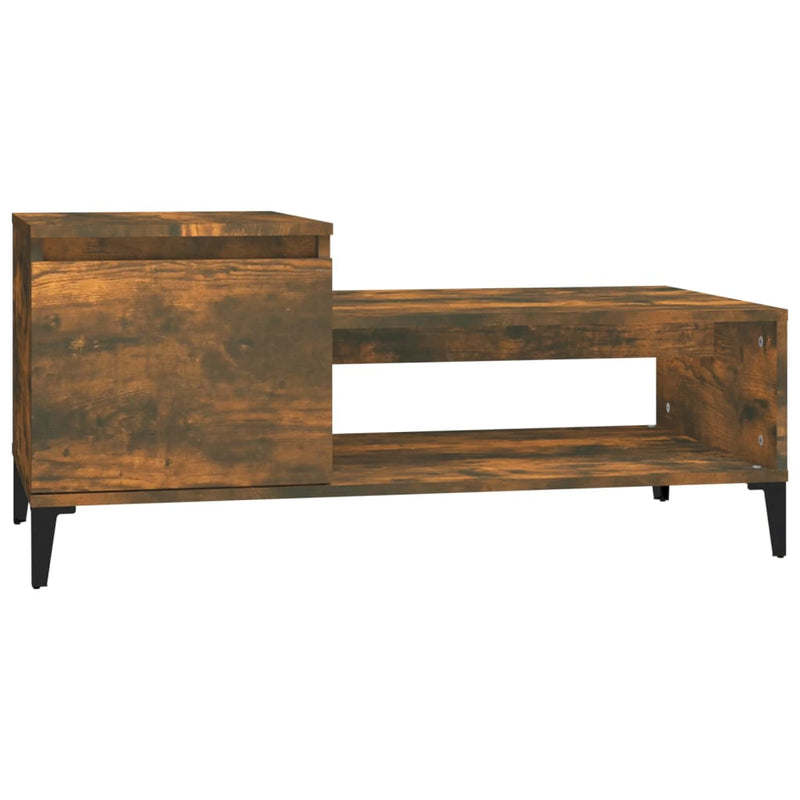 Coffee Table Smoked Oak 100x50x45 cm Engineered Wood Payday Deals