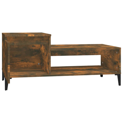 Coffee Table Smoked Oak 100x50x45 cm Engineered Wood Payday Deals