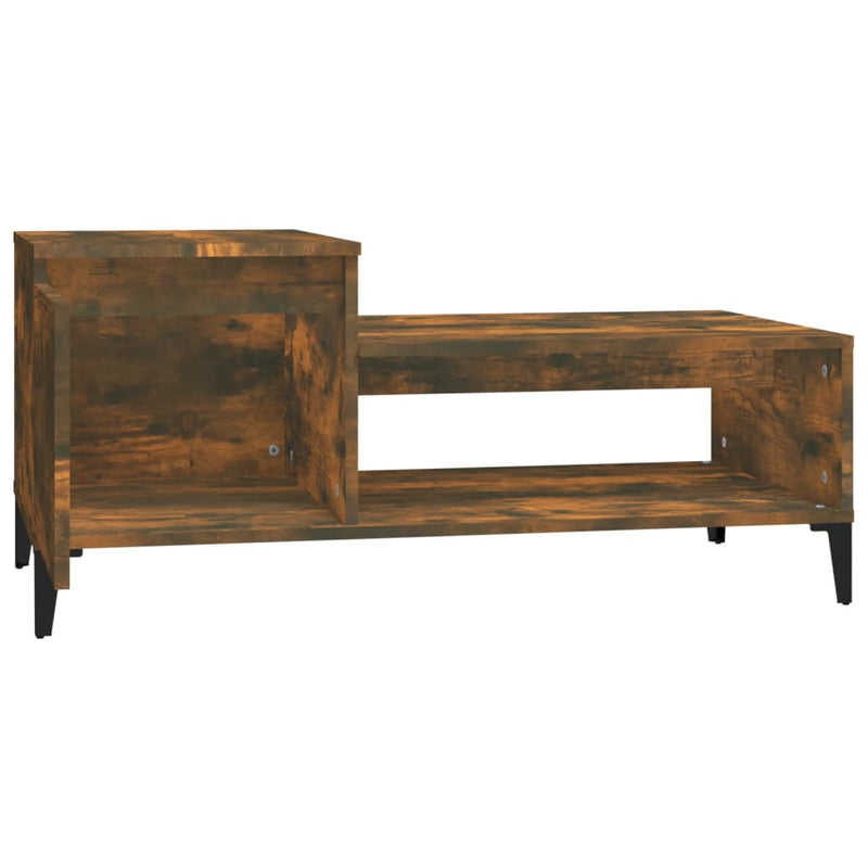 Coffee Table Smoked Oak 100x50x45 cm Engineered Wood Payday Deals