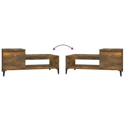 Coffee Table Smoked Oak 100x50x45 cm Engineered Wood Payday Deals