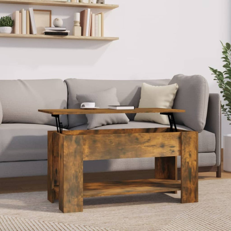 Coffee Table Smoked Oak 101x49x52 cm Engineered Wood Payday Deals