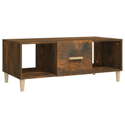 Coffee Table Smoked Oak 102x50x40 cm Engineered Wood Payday Deals