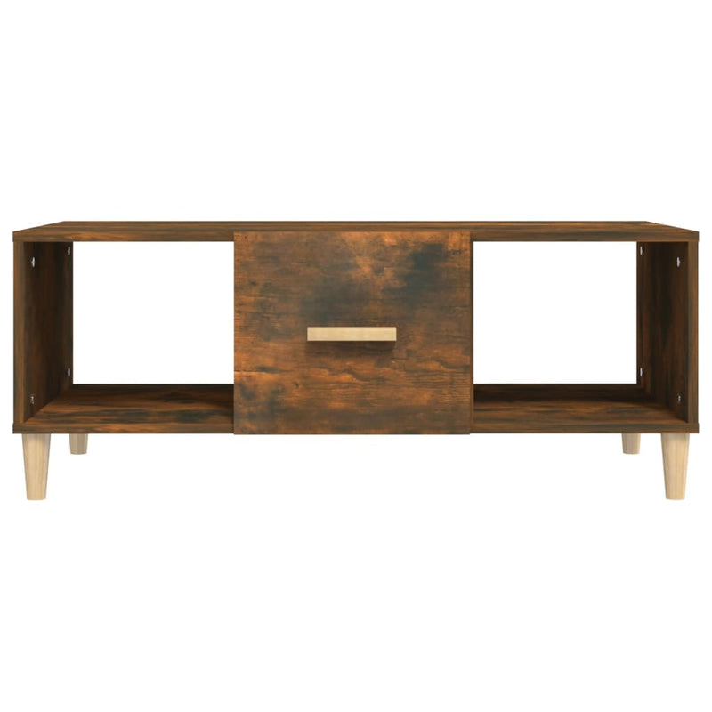 Coffee Table Smoked Oak 102x50x40 cm Engineered Wood Payday Deals