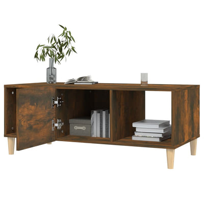 Coffee Table Smoked Oak 102x50x40 cm Engineered Wood Payday Deals