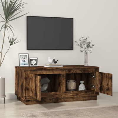 Coffee Table Smoked Oak 102x50x44 cm Engineered Wood Payday Deals