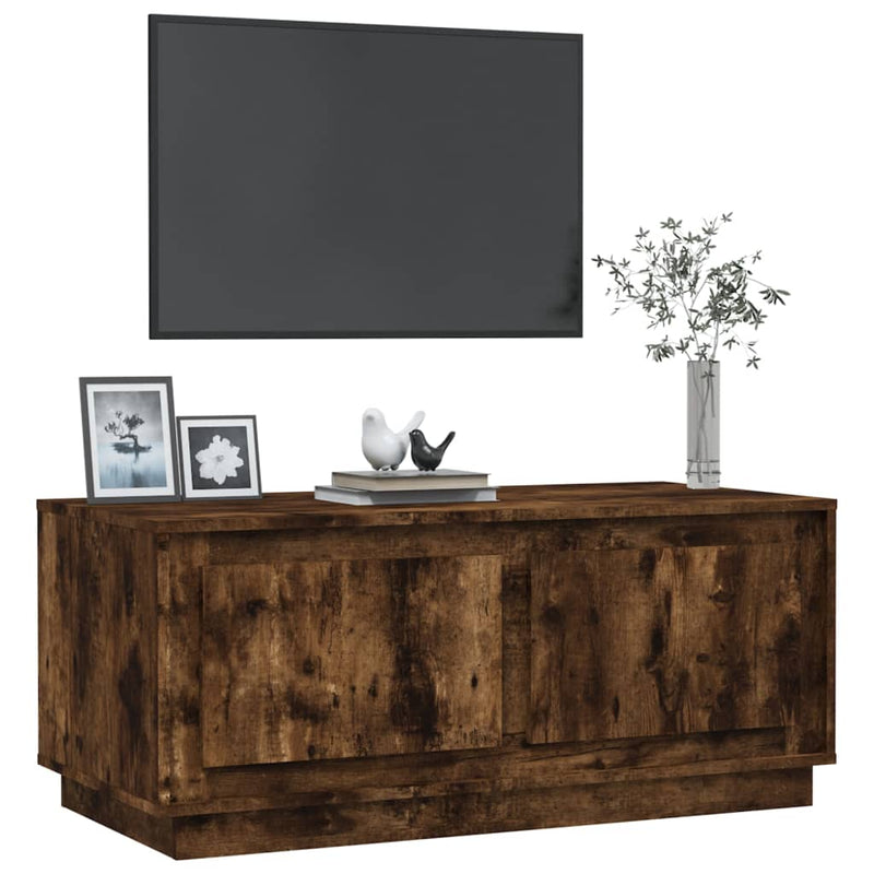 Coffee Table Smoked Oak 102x50x44 cm Engineered Wood Payday Deals