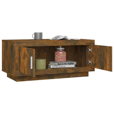 Coffee Table Smoked Oak 102x50x45 cm Engineered Wood Payday Deals