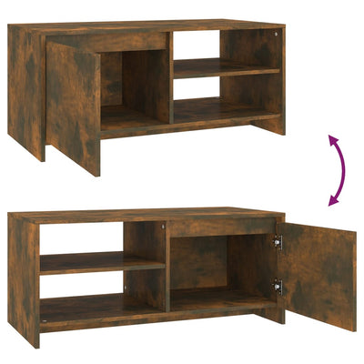 Coffee Table Smoked Oak 102x50x45 cm Engineered Wood Payday Deals