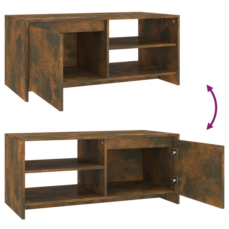 Coffee Table Smoked Oak 102x50x45 cm Engineered Wood Payday Deals