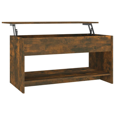 Coffee Table Smoked Oak 102x50x52.5 cm Engineered Wood Payday Deals