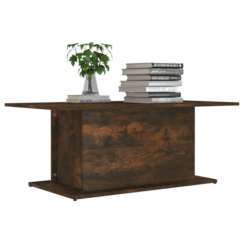 Coffee Table Smoked Oak 102x55.5x40 cm Engineered Wood Payday Deals
