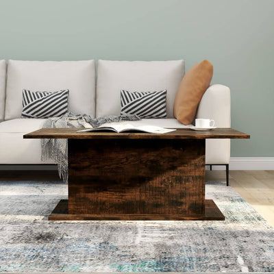 Coffee Table Smoked Oak 102x55.5x40 cm Engineered Wood Payday Deals
