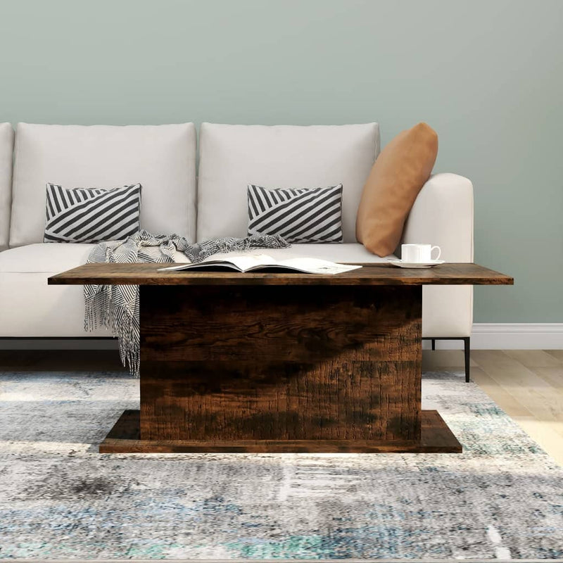 Coffee Table Smoked Oak 102x55.5x40 cm Engineered Wood Payday Deals