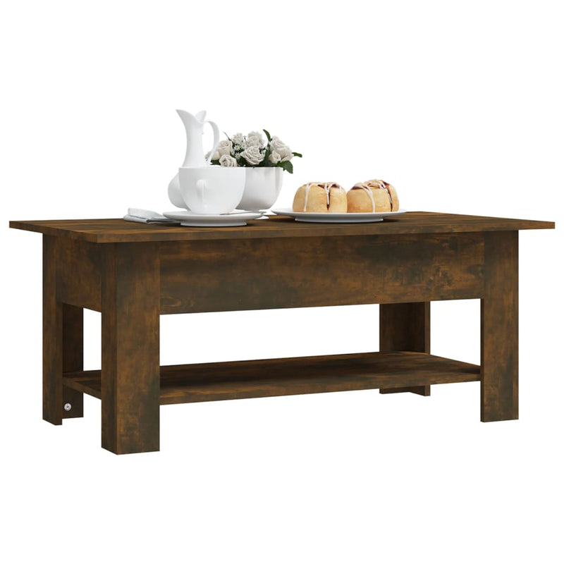 Coffee Table Smoked Oak 102x55x42 cm Engineered Wood Payday Deals