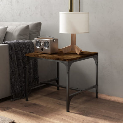 Coffee Table Smoked Oak 50x50x35 cm Engineered Wood Payday Deals