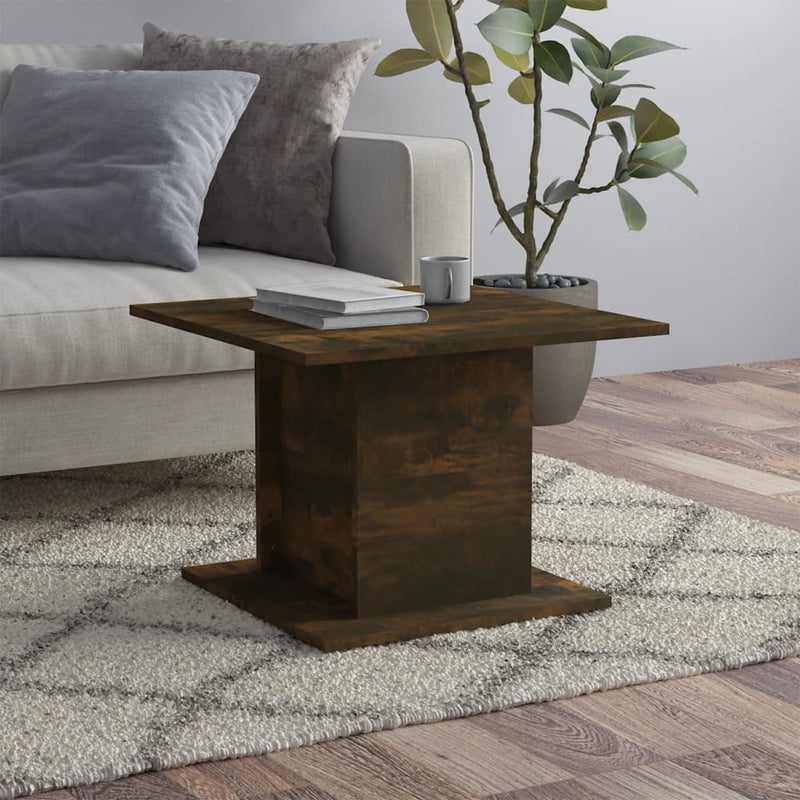 Coffee Table Smoked Oak 55.5x55.5x40 cm Engineered Wood Payday Deals