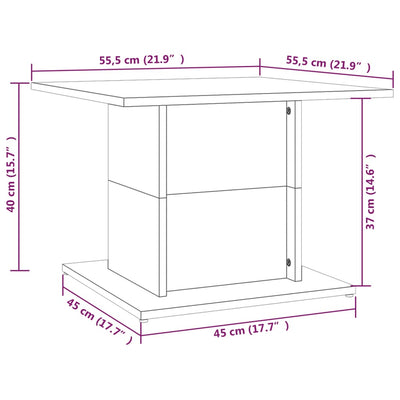 Coffee Table Smoked Oak 55.5x55.5x40 cm Engineered Wood Payday Deals